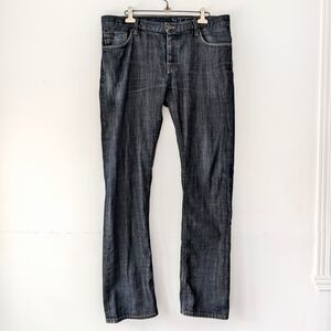 Burberry Brit Steadman Dark Blue Straight Jeans Preppy Luxury~ Size 34 x 32